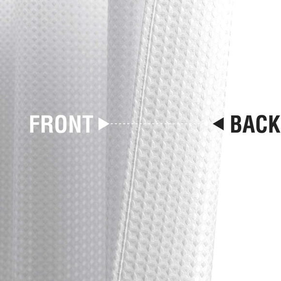 WHITE VALANCE WAFFLE WEAVE TEXTURE LIGHT FILTER WINDOW CURTAIN CURTAIN 57" x 19" - Picture 7 of 7